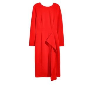 H&M Red Draped Dress